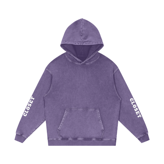 Snow Washed Loose Cotton Hoodie