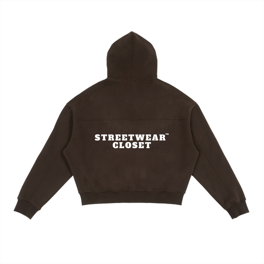 Fleece Zip-Up Boxy Hoodie