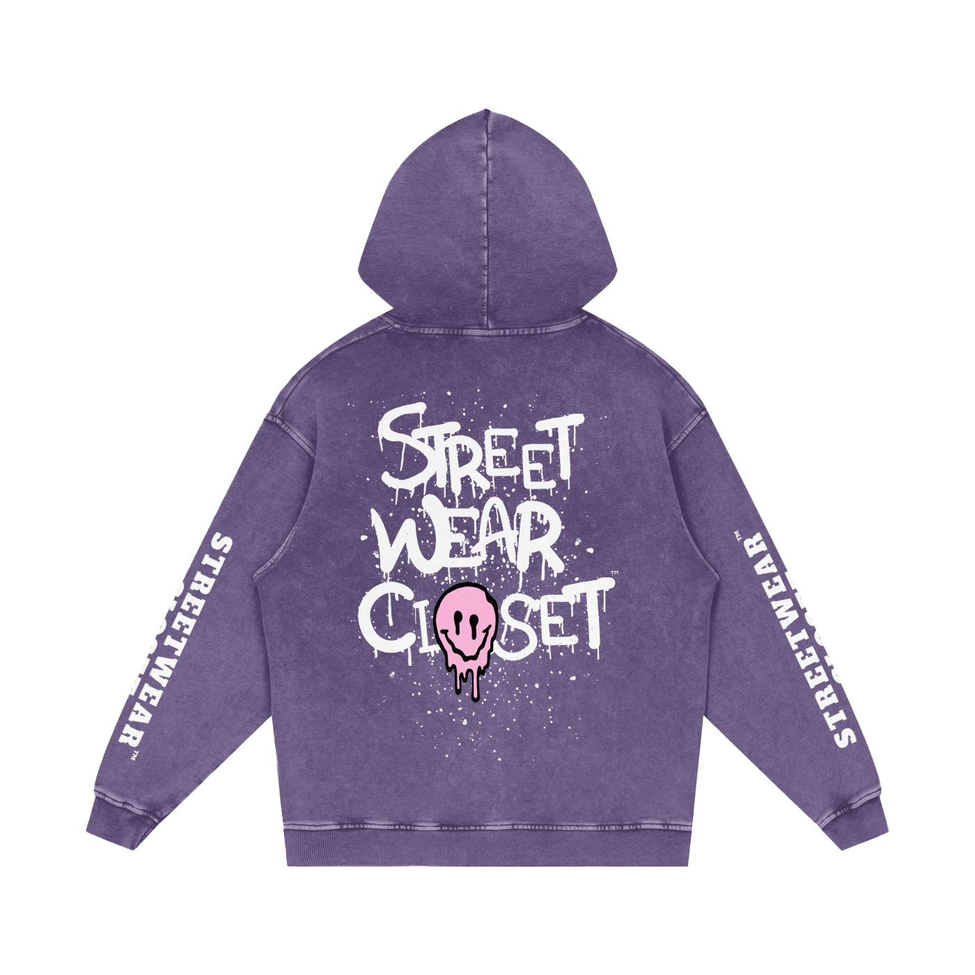 Snow Washed Loose Cotton Hoodie