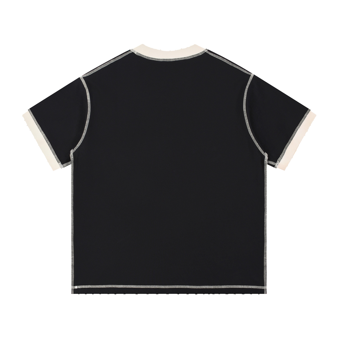 Contrast-Stitched Cotton Tee