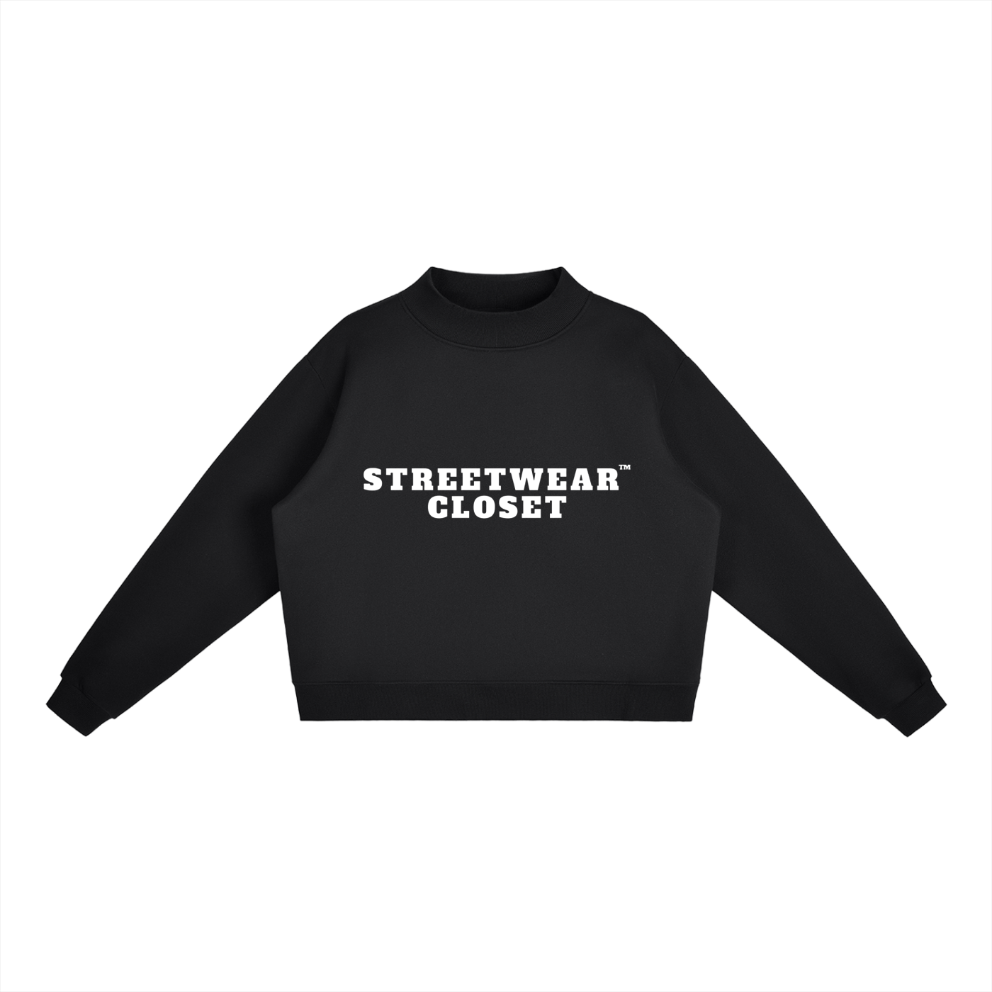 Mock-Neck Crew Sweatshirt