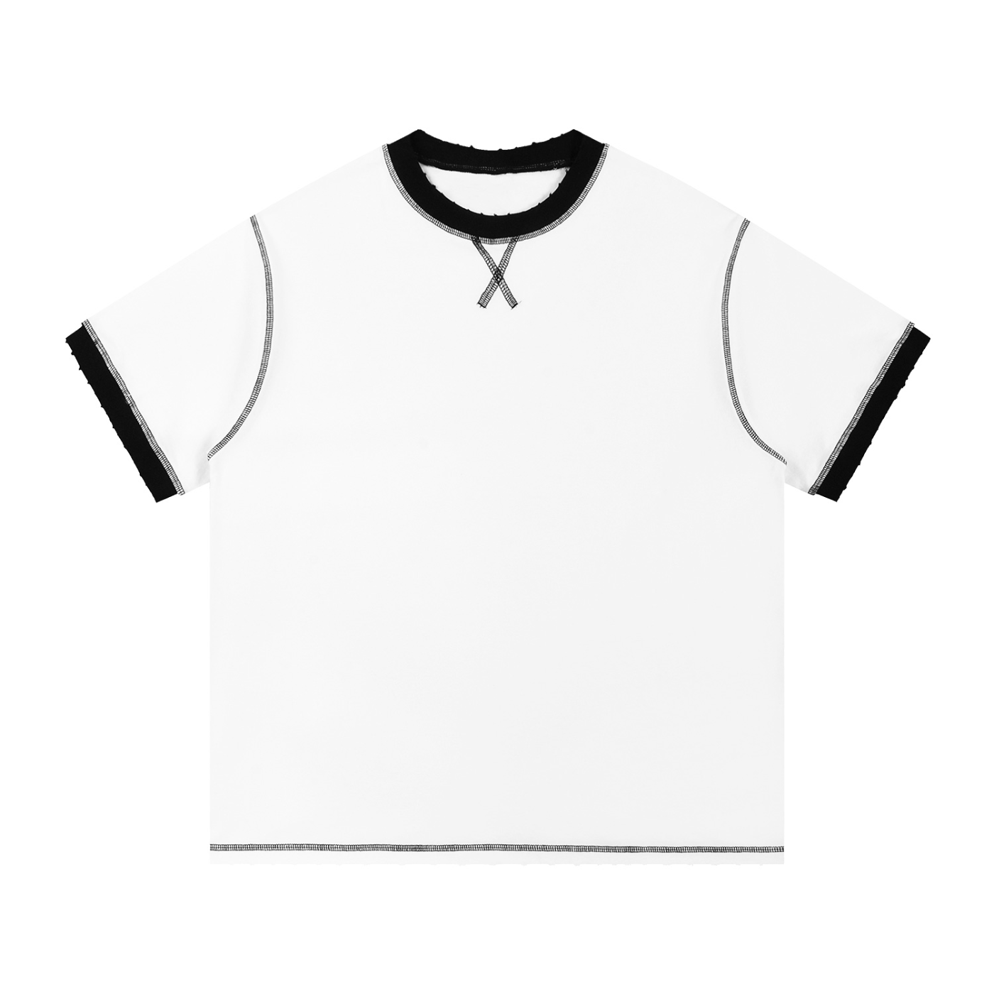 Contrast-Stitched Cotton Tee